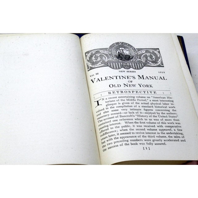 Three 'Manuals of Old New York' 1916–1919 Vintage Valentine's 1st Edition Volumes I, II & III For Sale In San Diego - Image 6 of 18