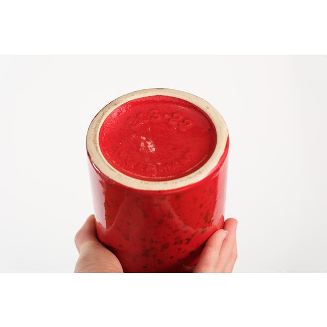 Mid-Century Modern 1960s Cylindrical Vase by Scheurich, West Germany For Sale - Image 3 of 5