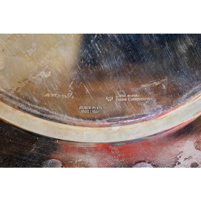 Silver-Plated Metal Forms Series Plate by Gio Ponti for Cleto Munari, 1970s For Sale - Image 3 of 4