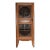 Vintage Chinese Linen Press Cabinet With Glass Door For Sale