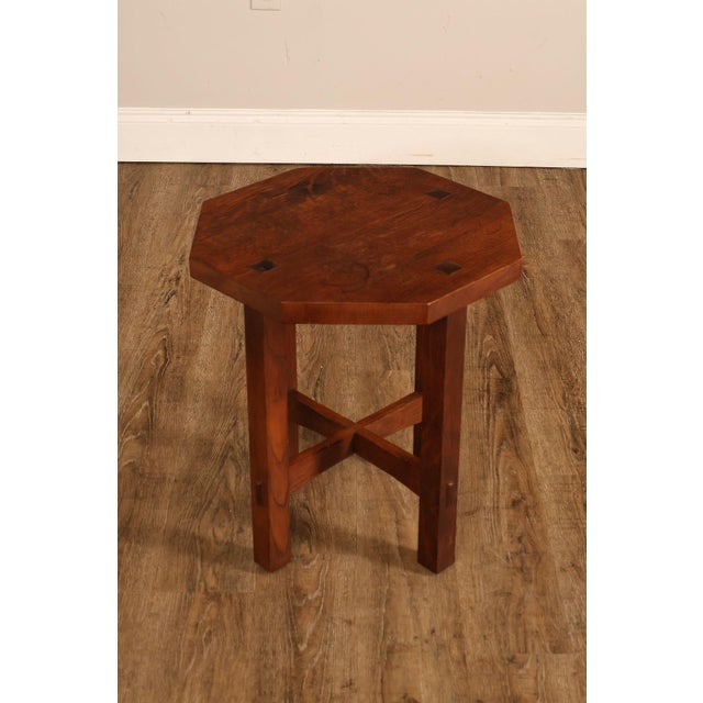 Stickley Mission Collection Oak Octagonal Tabouret Table For Sale - Image 14 of 18