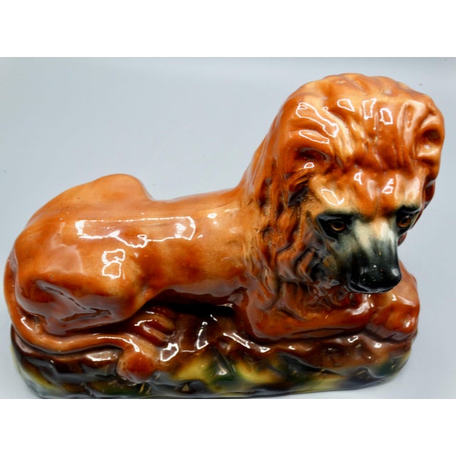 19th-Century English Staffordshire Lion Statue For Sale - Image 12 of 13