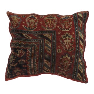 Persian Pillow W/Antique Rug Fragment - 1'2" X 1'5" For Sale