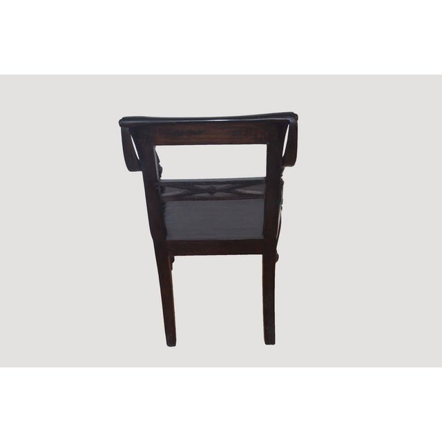2010s Andrianna Shamaris Espresso Colonial Chair For Sale - Image 5 of 5