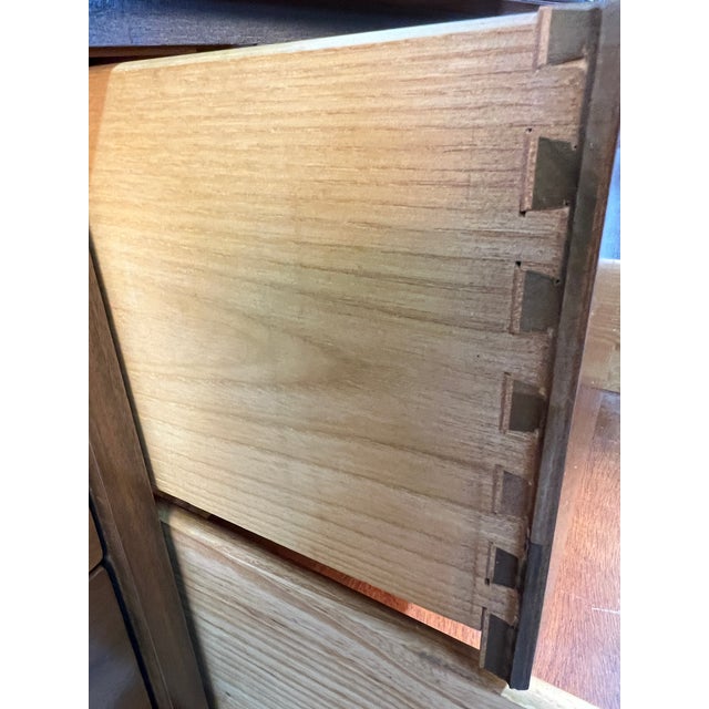 Mid-Century Modern Walnut Highboy Dresser by Young Mfg., Attributed For Sale - Image 16 of 17
