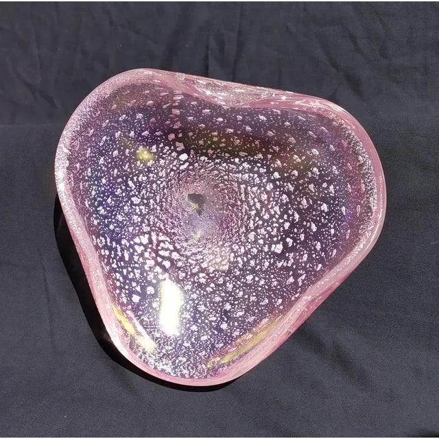 Mid-Century Modern Large Murano Glass Ashtray attributed to Ercole Barovier for Barovier & Toso, 1950s For Sale - Image 3 of 12