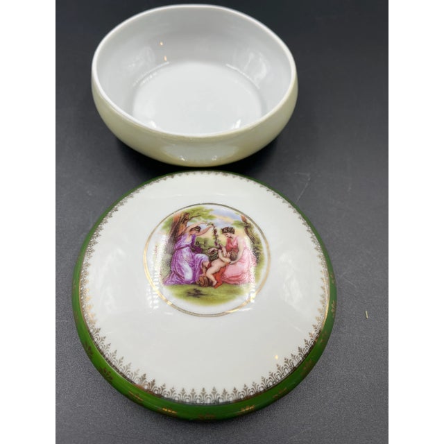 Early 20th Century Early 20th Century Porcelain Trinket Lidded Box From Germany For Sale - Image 5 of 13