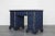 Late 20th Century Vintage Georgian Style Blue Desk of Seven Drawers For Sale - Image 5 of 6