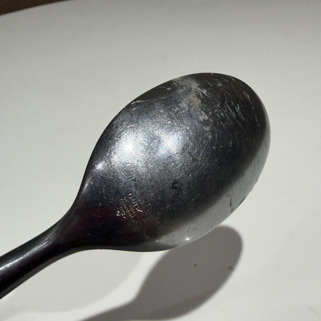 Vintage Dansk Fjord Pattern Serving Spoon Jens Quistgaard Ihq Danish Modern For Sale In San Diego - Image 6 of 8
