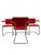 Chrome 1970s Set of 4 Knoll Cesca Red Upholstered Cantilever Armchairs With Chrome Frames For Sale - Image 8 of 12