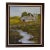 1970’s Vintage Impressionist Farm River Landscape Oil on Canvas Painting, Framed For Sale