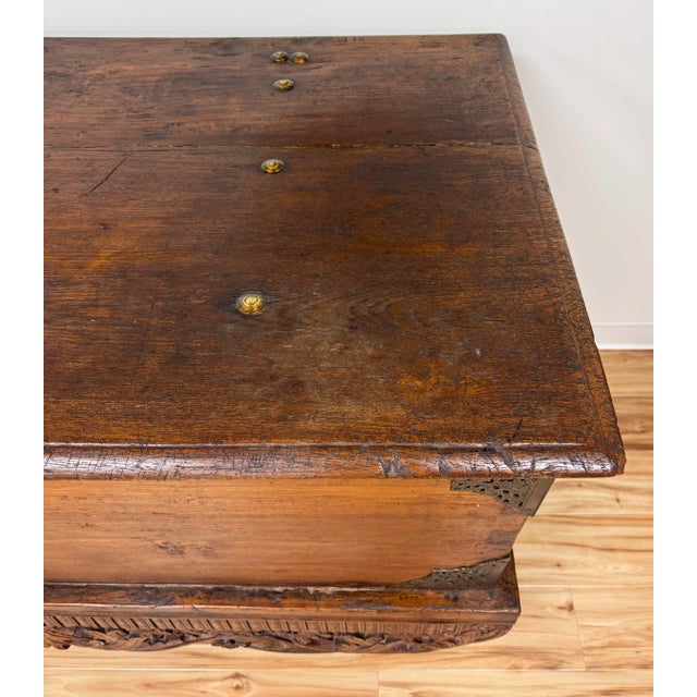 Early 19th Century Antique Ming Kang Chinese Carved Wood Trunk Circa 1800-1849 For Sale - Image 5 of 12