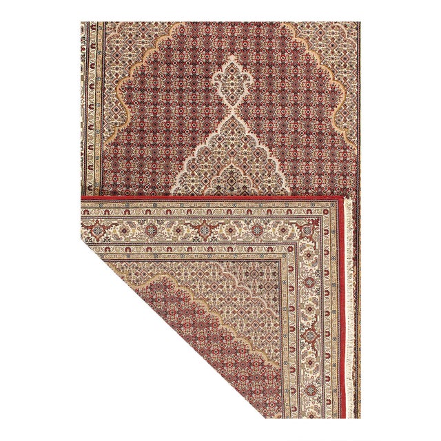 Traditional Pasargad DC Genuine Tabriz Fish Design Silk & Wool Pile Rug For Sale - Image 3 of 4