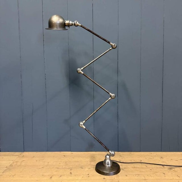 Vintage Five-Arm Floor Lamp with Green Brand Plate from Jieldé, 1950s For Sale - Image 18 of 18