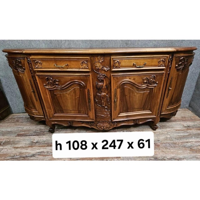 Louis XV Style Richly Carved Buffet For Sale - Image 10 of 13