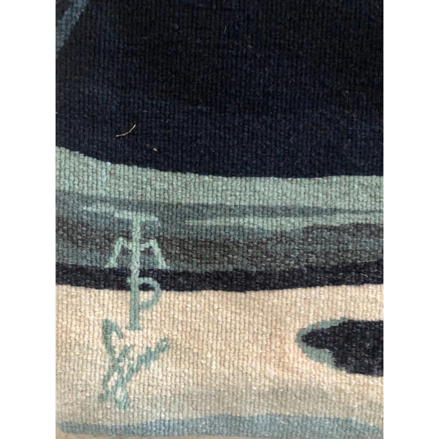 (after) Arthur Dove, Handmade Wool Tapestry Abstract American Modernist Arthur Dove Aubusson Style For Sale In Miami - Image 6 of 13