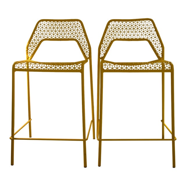Blu Dot Hot Mesh Counter Stools - a Pair For Sale
