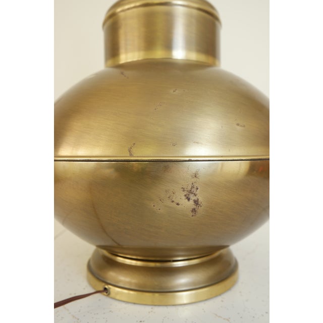 Metal 1950s Vintage Art Deco Brass Table Lamp For Sale - Image 7 of 9
