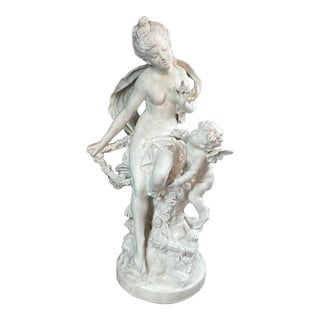 19th C Sevres Aug. Moreau White Biscuit Porcelain Sculpture - 1 Piece For Sale