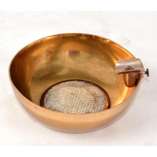 British Colonial 1950s Dunhill London Design J6151 Cigar and Cigarette Ashtray in Gold Plated Brass. Stamped underneath...