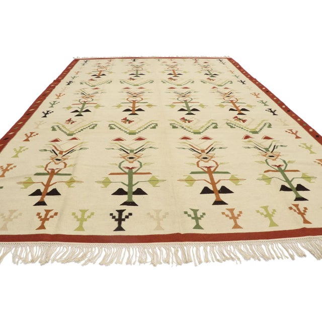 Farmhouse Vintage Romanian Kilim Rug - 08'09 X 12'00 For Sale - Image 3 of 9