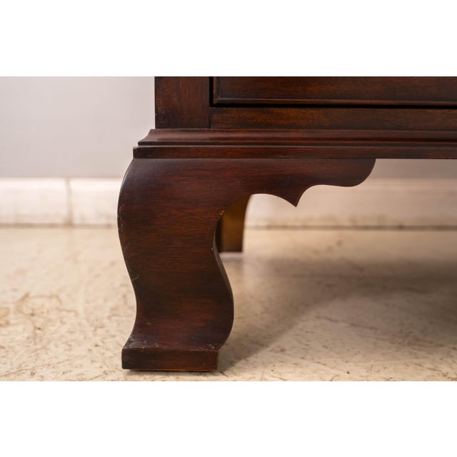 1990s Henkel Harris New Market Mahogany Tall Chest For Sale - Image 13 of 18