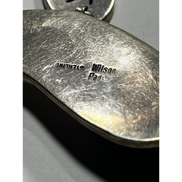 Vintage Native American, Wilson Padilla, Sterling, Silver and Sodalite Necklace For Sale In South Bend - Image 6 of 7