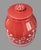 Pottery Barn Vintage Pottery Barn Large Hold Everything Red Snowflake Covered Jar For Sale - Image 4 of 7