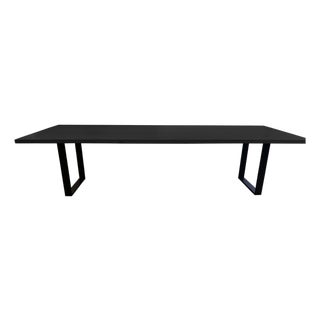 Kuro 96" Solid White Oak Rectangular Dining Table, Black For Sale