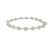 Contemporary Diamond 18k White Gold Star-Halo Tennis Bracelet For Sale - Image 3 of 6