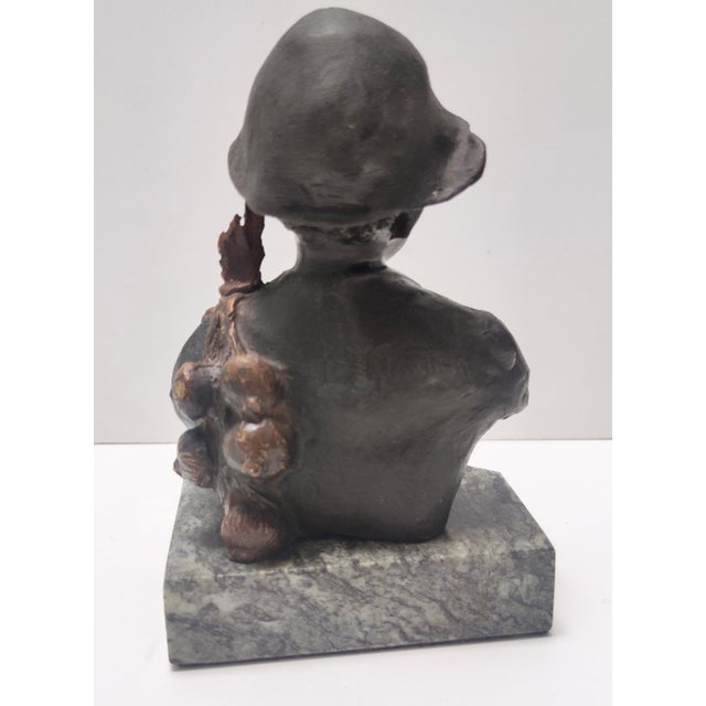 Vintage Bronze Child Selling Onions by De Martino, Italy, 1920s For Sale - Image 4 of 11