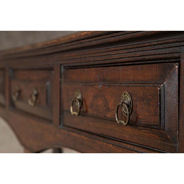 Large 18th Century English Oak Dresser Base, 1780 For Sale - Image 10 of 17