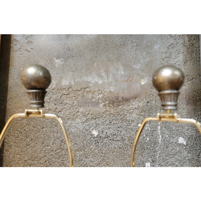 Late 20th Century Mirrored Hollywood Regency Table Lamps by John Richard Lighting For Sale - Image 5 of 10