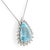 Contemporary Mid Century 28.00 Carat Aquamarine Diamond 18k White Gold Necklace For Sale - Image 3 of 6