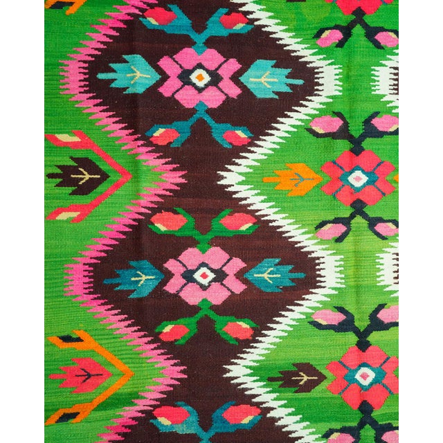 1960s Vintage Romanian Oltenia / Muntenia-Style Handwoven Wool Flatweave Runner Rug, 1960s For Sale - Image 5 of 16