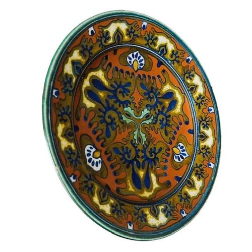 A beautiful antique Rhodian decorative plate made by Plateelbakkerij Zuid-Holland in 1924 and neatly stamped with the year...