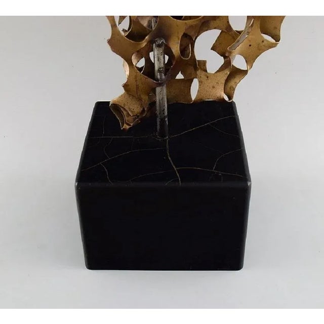 Metal Colossal Modernist Brass Sculpture by Pierre Bouvet, France For Sale - Image 7 of 9