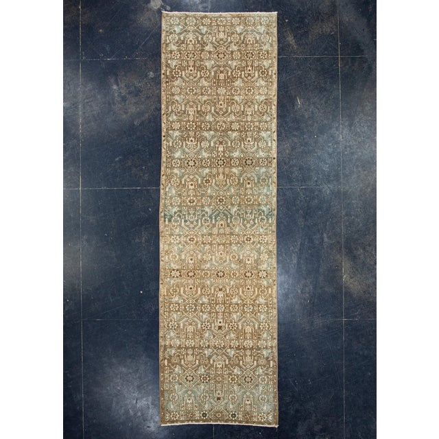 Brown Turkish Oushak Runner Rug 2'8" x 9'5" #17511 For Sale - Image 8 of 8