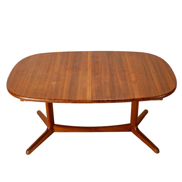 1990s Danish Modern Solid Teak Expandable 102" Dining Table W/ Two Leafs For Sale - Image 12 of 18