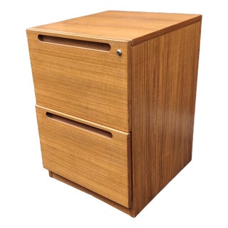 Mid 20th Century Danish Modern Teak Two-Drawer Filing Cabinet For Sale