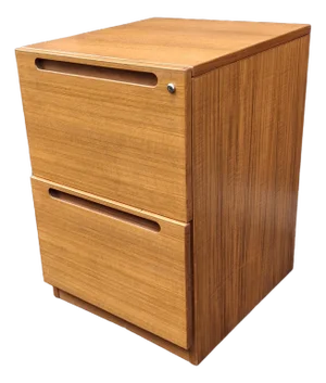 Mid 20th Century Danish Modern Teak Two-Drawer Filing Cabinet