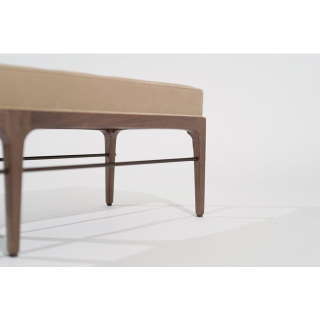 Linear Bench in Natural Wanut Series 60 by Stamford Modern For Sale - Image 9 of 18