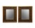 Pair of Vintage Traditional Neoclassical Greek Key Gold Finish Accent Wall Mirrors For Sale