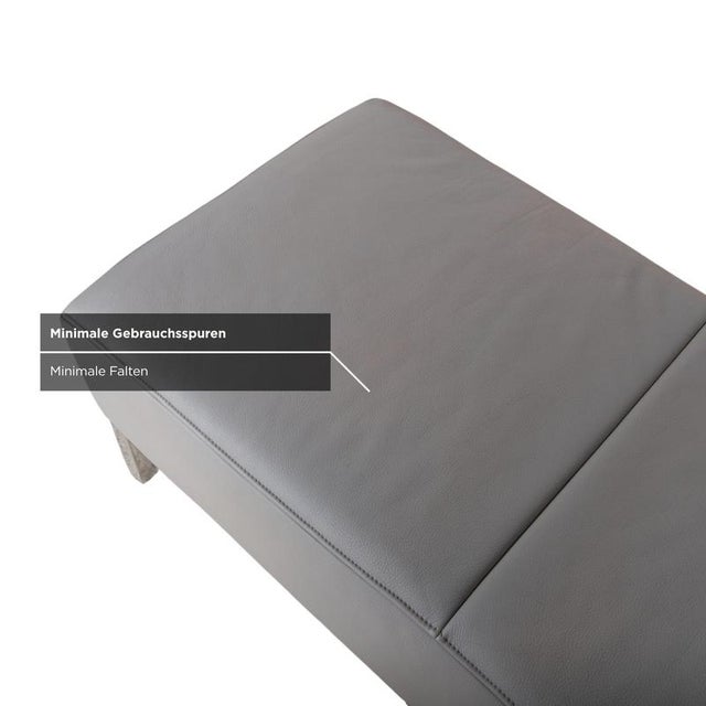 DS-112 3-Seater Sofa and Ottomans in Grey Leather from de Sede, Set of 3 For Sale - Image 17 of 18