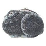 Judith Leiber Rabbit Crystal Black Bag Bunny Minaudière Evening Clutch For Sale