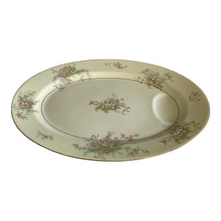 Vintage Theodore Haviland Porcelain Oval Serving Platter For Sale