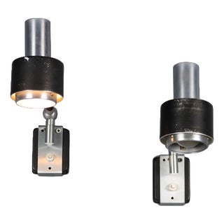 Vintage Wall Lamps in Aluminium, 1960s For Sale