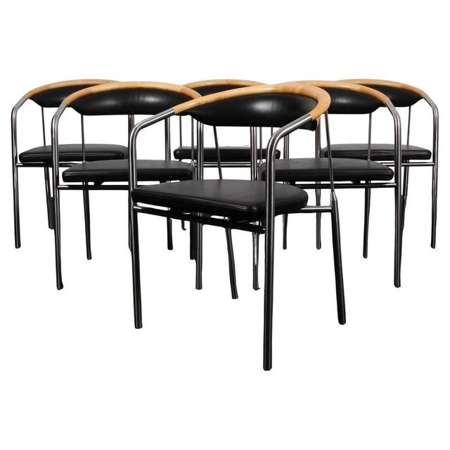 Wood Chairman Armchairs by Henry Tengler, Set of 6 For Sale - Image 7 of 7