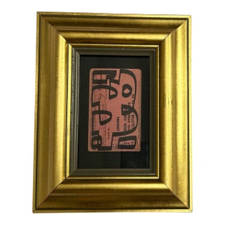 Contemporary Original Wayne Cunningham Abstract Marker Drawing on Vintage License For Sale