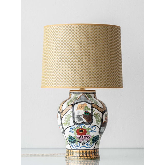 Petrus Regout Hand-Painted Chinoiserie Ceramic Table Lamp, 1880s For Sale - Image 15 of 15
